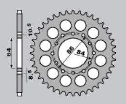 JR ZĘBATKA TYLNA 814 44 SUZUKI GSX 400 E 81-83