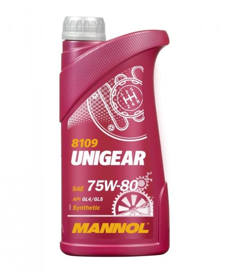 MANNOL UNIGEAR 75W80 API GL4/GL5 - OLEJ PRZEKŁADNIOWY SEMISYNTETIC 1L