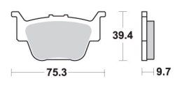 SBS KLOCKI HAMULCOWE KH373 OFF-ROAD SINTER PASUJE DO: TRX420 650 680 TYŁ