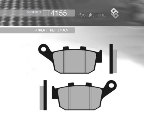 BRENTA KLOCKI HAMULCOWE KH496 SPIEK METALICZNY (ZŁOTE) HONDA CB 500R/X '13-'16, CB 650F '14-'16, CBR 650/CTX 700 TYŁ (FT 4155)