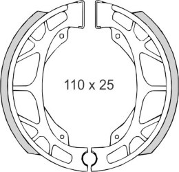 BRENTA SZCZĘKI HAMULCOWE DAELIM / HONDA / KYMCO / PEUGEOT / SYM (110x25mm) (FT 01200)