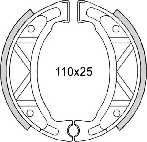 BRENTA SZCZĘKI HAMULCOWE SH503 YAMAHA CYGNUS 125 '95-'02, NEOS 50 '97-'09, SR 125 '82-'02, TT 225 '86-'04, YFA 125 '91-'93, YFM