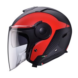 CABERG KASK OTWARTY JET Z BLENDĄ MODEL SOHO MILANO KOLOR CZERWONY/CZARNY MAT ROZMIAR XL