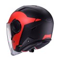 CABERG KASK OTWARTY JET Z BLENDĄ MODEL SOHO MILANO KOLOR CZERWONY/CZARNY MAT ROZMIAR XL