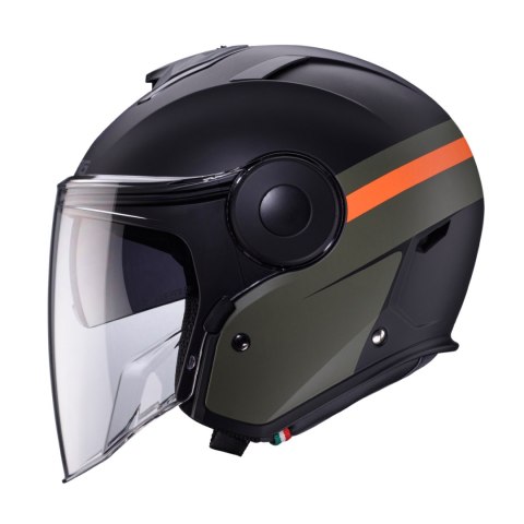 CABERG KASK OTWARTY JET Z BLENDĄ MODEL SOHO ZEPHYR KOLOR CZARNY/ZIELONY/POMARAŃCZOWY MAT ROZMIAR XL CABERG KASK OTWARTY JET Z BLENDĄ MODEL SOHO ZEPHYR KOLOR CZARNY/ZIELONY/POMARAŃCZOWY MAT ROZMIAR XL