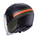 CABERG KASK OTWARTY JET Z BLENDĄ MODEL SOHO ZEPHYR KOLOR CZARNY/ZIELONY/POMARAŃCZOWY MAT ROZMIAR XL