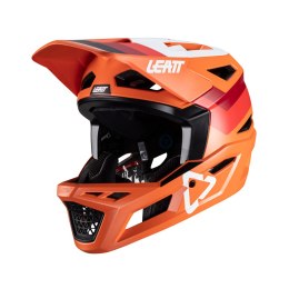 LEATT KASK ROWEROWY MTB GRAVITY 4.0 V24 HELMET FLAME KOLOR POMARAŃCZOWY/BORDOWY/BIAŁY ROZMIAR M (57-58 cm)