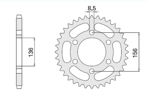 CHT ZĘBATKA TYLNA 830 46 HUSQVARNATE 610 817-46