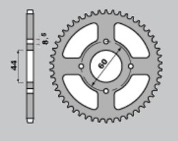 CHT ZĘBATKA TYLNA 832 45 YAMAHA MBK 832-45