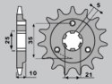 GROSSKOPF ZĘBATKA PRZÓD 823 12 HUSQVARNA 125/240/250/350/400/430/500 83-89,