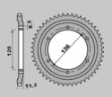 JR ZĘBATKA TYLNA 827 47 YAMAHA TZR 125R 91