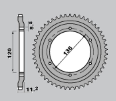 JR ZĘBATKA TYLNA 827 47 YAMAHA TZR 125R 91 JR ZĘBATKA TYLNA 827 47 YAMAHA TZR 125R 91