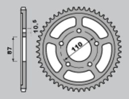 JR ZĘBATKA TYLNA 828 47 SUZUKI GSF400 90-92