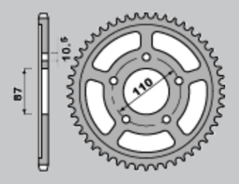 JR ZĘBATKA TYLNA 828 47 SUZUKI GSF400 90-92