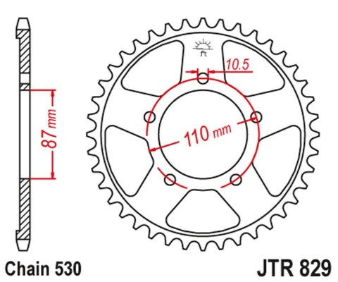 JT ZĘBATKA TYLNA 824 47 SUZUKI GSF 650 05-06 JT ZĘBATKA TYLNA 824 47 SUZUKI GSF 650 05-06