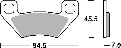 SBS KLOCKI HAMULCOWE KH395 OFF ROAD ZŁOTY ARCTIC CAT KY