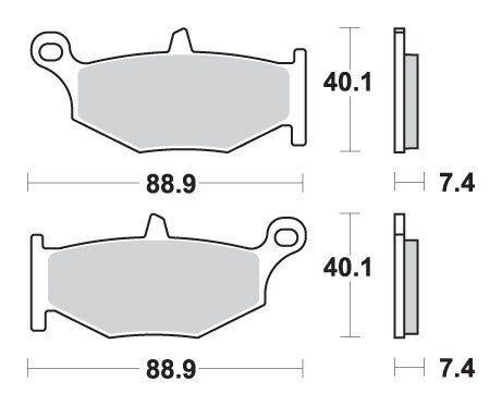 SBS KLOCKI HAMULCOWE KH419 EXCEL ZŁOTY SUZUKI GSX R 600