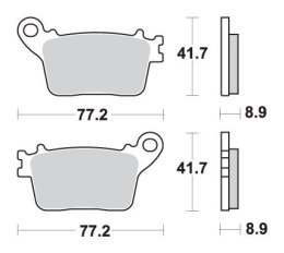 SBS KLOCKI HAMULCOWE KH436 ZŁOTY HONDA CBR600 1000 SUZU