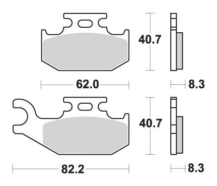 SBS KLOCKI HAMULCOWE KH414 OFF ROAD ZŁOTY