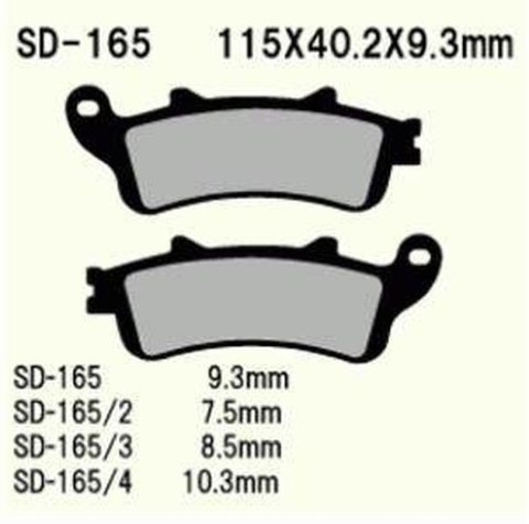 VESRAH KLOCKI HAMULCOWE KH261 / KH281 SPIEK METALICZNY (ZŁOTE) (7,5MM) (MADE IN JAPAN)