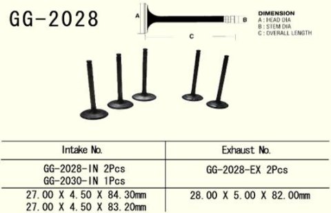 VESRAH ZAWÓR WYDECHOWY YAMAHA YZF 400/426 (2 NA POJAZD) (OEM: 5BE-12121-10) (1SZT.) (MADE IN JAPAN)