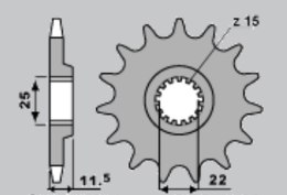 CHT ZĘBATKA PRZEDNIA 1252 13 KTM LC4 4021-13