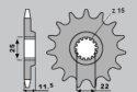 CHT ZĘBATKA PRZEDNIA 1252 14 KTM LC4 4021-14