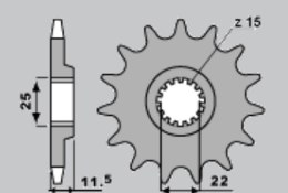 CHT ZĘBATKA PRZÓD 1252 16 A4254021160 LC 4 620/640