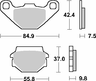 SBS KLOCKI HAMULCOWE KH67 CERAMIC 72
