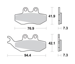 SBS KLOCKI HAMULCOWE KH194 CERAMIC YAMAHA DT50 PIAGGIO