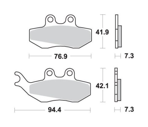 SBS KLOCKI HAMULCOWE KH194 CERAMIC YAMAHA DT50 PIAGGIO