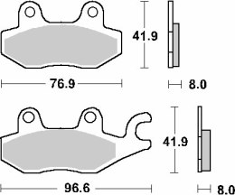 SBS KLOCKI HAMULCOWE KH165 KH215 CERAMIC 72