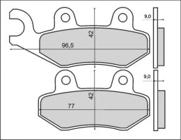 SBS KLOCKI HAMULCOWE KH228 CERAMIC KYMCO DAELIM MALAGUT
