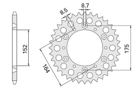 CHT ZĘBATKA TYŁ 856 41 YAMAHA 2045-41 JTR853.41 TT600 R 98-03, TT600S 93-95 CHT ZĘBATKA TYŁ 856 41 YAMAHA 2045-41 JTR853.41 TT600 R 98-03, TT600S 93-95