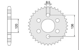 CHT ZĘBATKA TYLNA 859 39 (846-39) (JTR846.39) YAMAHA FZS 600 FAZER 96-03