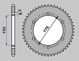 JR ZĘBATKA TYLNA 844 55 YAMAHA DT 125R 88-92