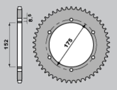 JR ZĘBATKA TYLNA 844 55 YAMAHA DT 125R 88-92 JR ZĘBATKA TYLNA 844 55 YAMAHA DT 125R 88-92