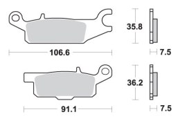 SBS KLOCKI HAMULCOWE KH443 OFF ROAD ZŁOTY 99