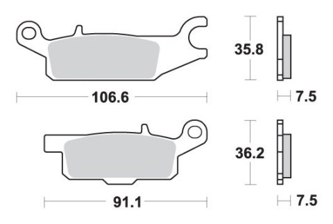 SBS KLOCKI HAMULCOWE KH443 OFF ROAD ZŁOTY 99