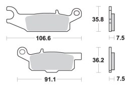 SBS KLOCKI HAMULCOWE KH444 OFF ROAD ZŁOTE 99