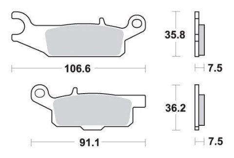 SBS KLOCKI HAMULCOWE KH444 OFF ROAD ZŁOTE 99