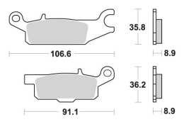 SBS KLOCKI HAMULCOWE KH445 OFF ROAD ZŁOTY