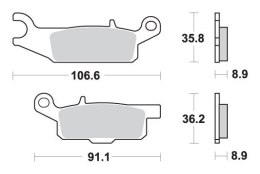 SBS KLOCKI HAMULCOWE KH446 OFF ROAD ZŁOTY