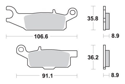 SBS KLOCKI HAMULCOWE KH446 OFF ROAD ZŁOTY