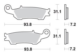 SBS KLOCKI HAMULCOWE KH450 OFFROAD RACING SINTER ZŁOTY