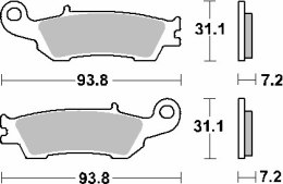SBS KLOCKI HAMULCOWE KH450 OFF ROAD ZŁOTY 109