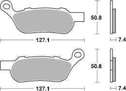 SBS KLOCKI HAMULCOWE KH458 EXCEL RACING ZŁOTE HARLEY DA