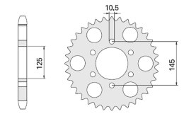 CHT ZĘBATKA TYLNA 866 47 YAMAHA MT 03 855-47C