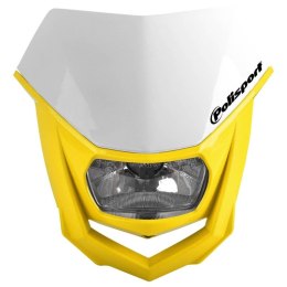 POLISPORT LAMPA PRZEDNIA MODEL HALO ŻARÓWKA HALOGENOWA BIAŁY/ŻÓŁTY