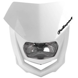 POLISPORT LAMPA PRZEDNIA MODEL HALO ŻARÓWKA HALOGENOWA KOLOR BIAŁY